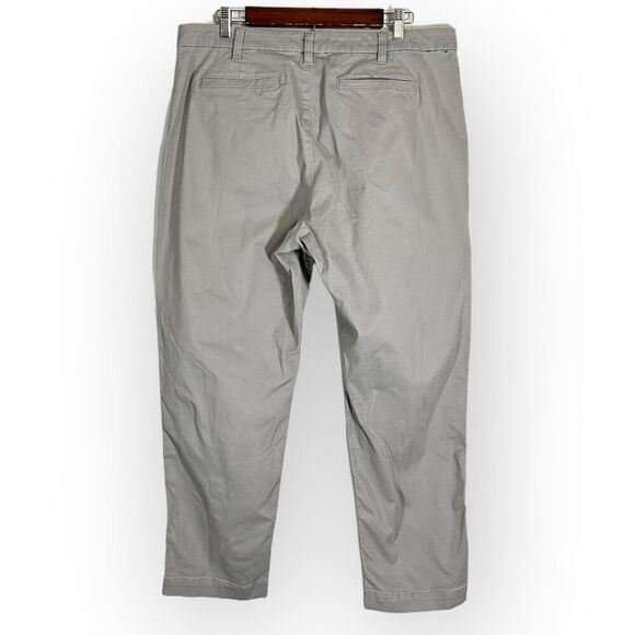 J.Crew Factory Chino Pant Women's Plus 14 Gray High-Rise Girlfriend Cropped - Picture 4 of 10